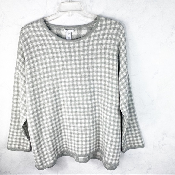 [J. Jill] Reversible Checkered Tunic - Picture 2 of 10
